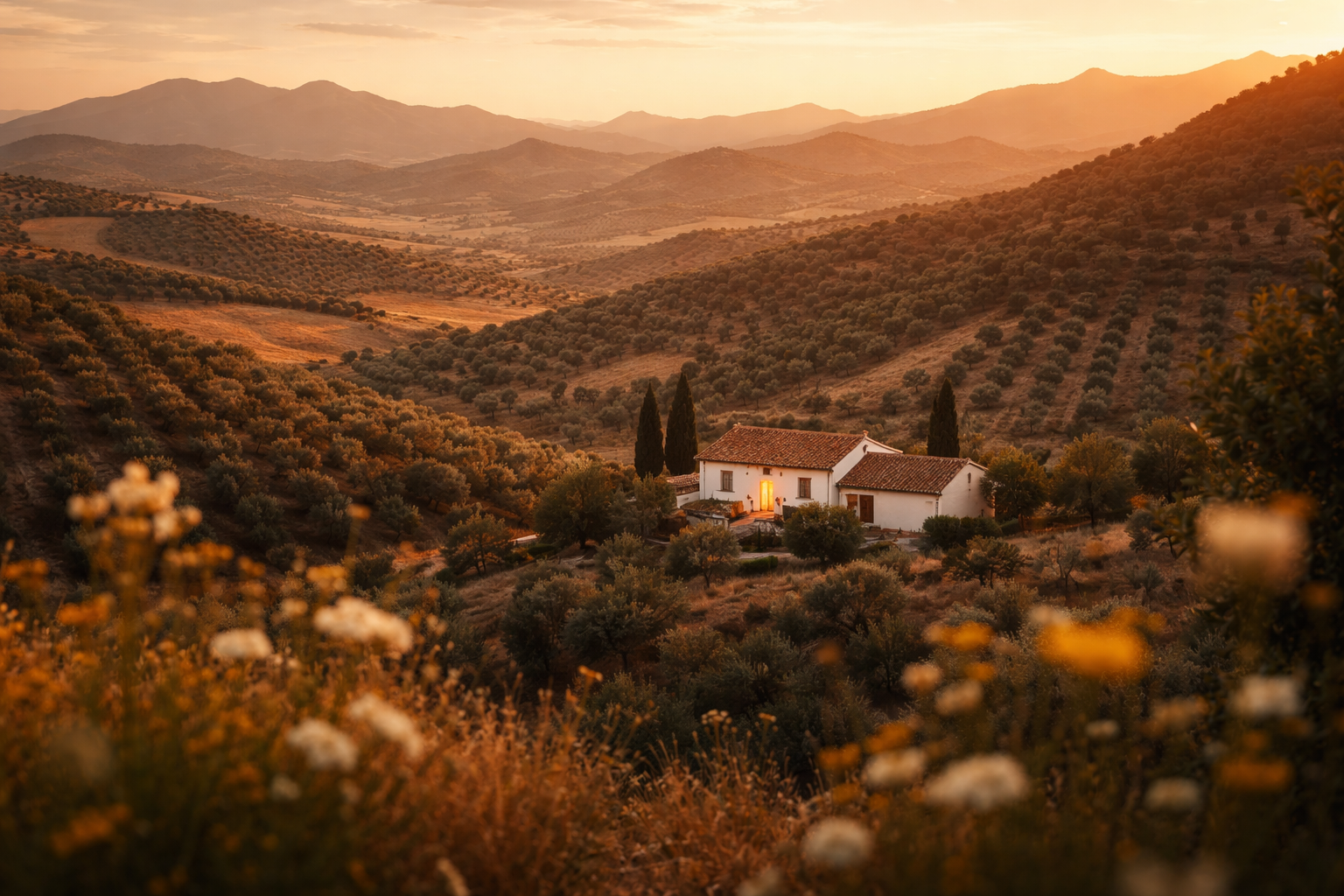 Router profesional con antenas para internet rural en una casa de campo